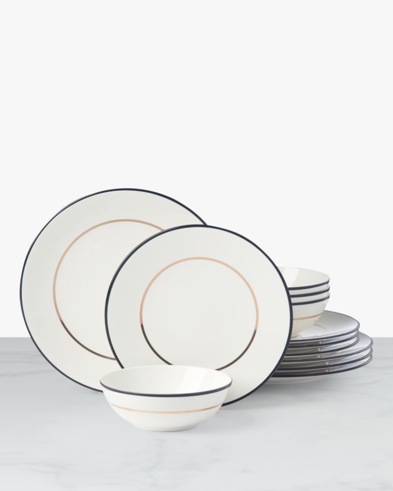 Kate Spade New York on The Dot 12 Piece Dinnerware Set - White