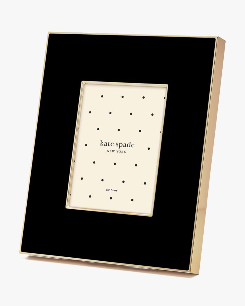 Kate Spade,Make It Pop 5x7 Frame,Tabletop Picture Frame,Stainless Steel,Black