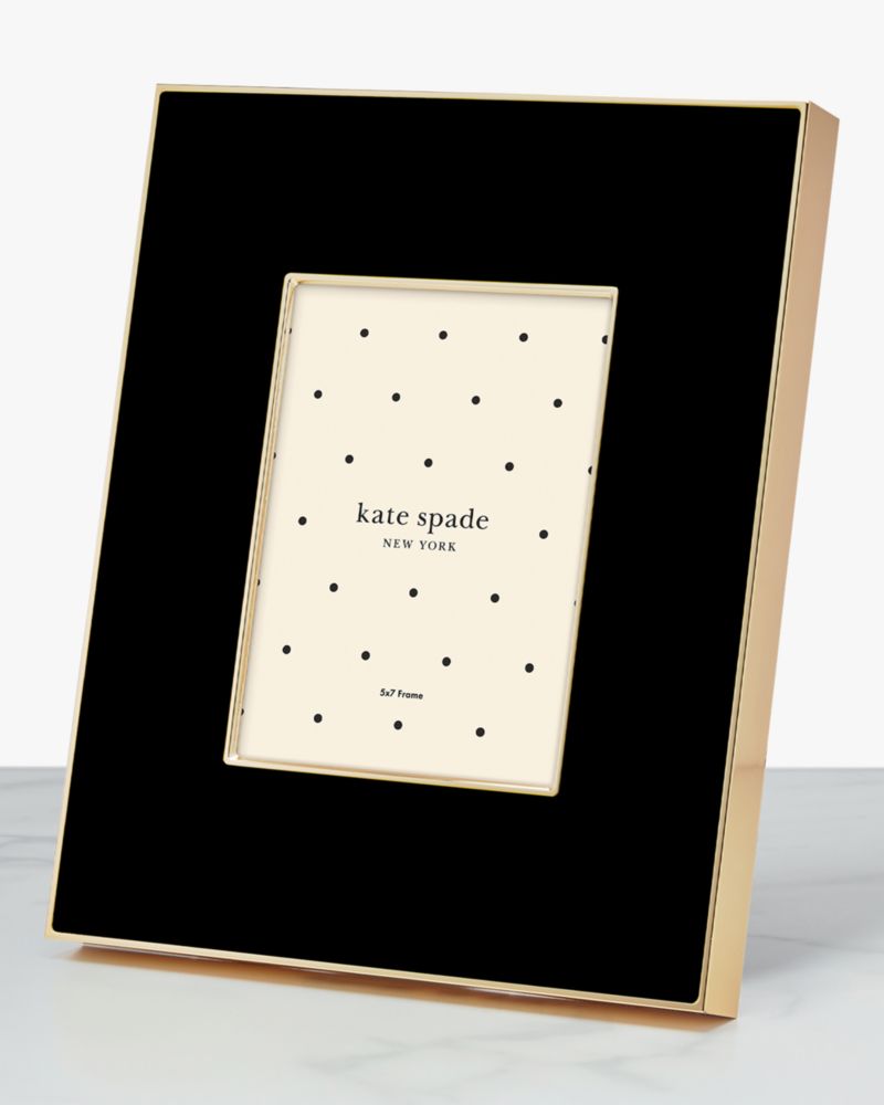 Kate Spade,Make It Pop 5x7 Frame,Tabletop Picture Frame,Stainless Steel,Black
