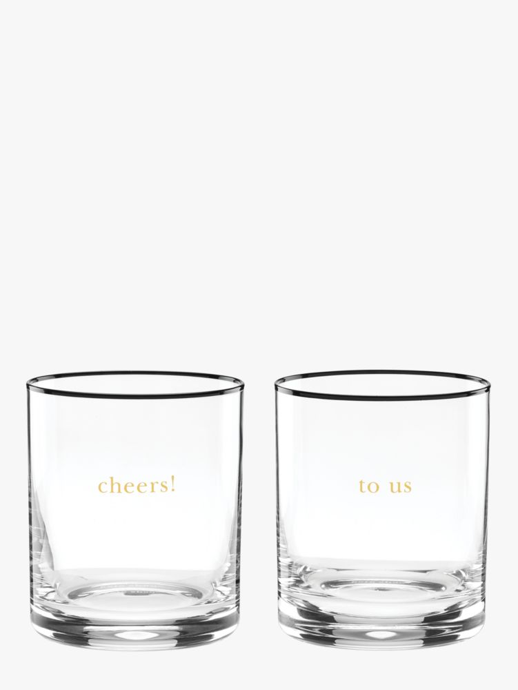 Cheers To Us Double Old Fashioned Glass Set