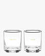 Kate Spade,Cheers To Us Double Old Fashioned Glass Set,Clear