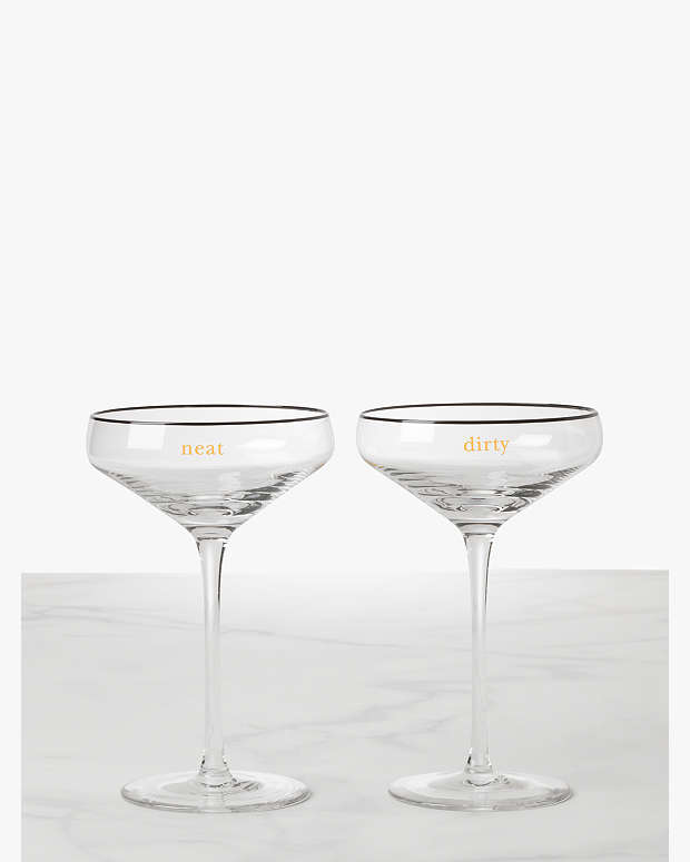 Dirty & Neat Martini Glass Set