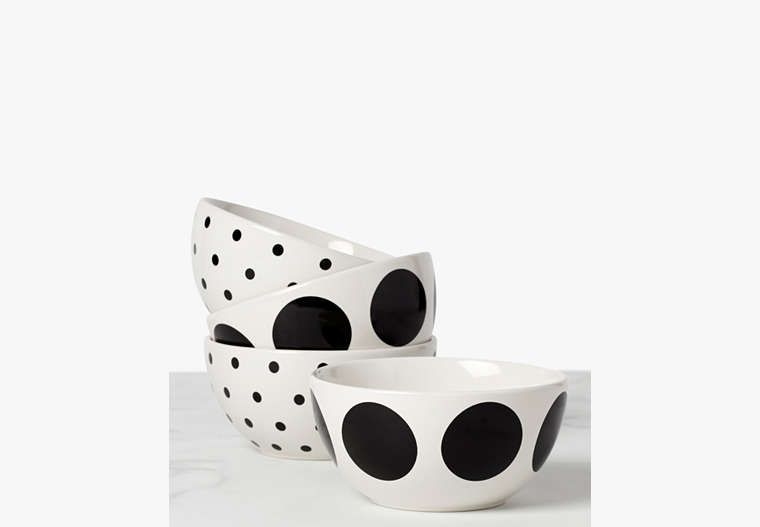 Kate Spade,On The Dot 4-piece All Purpose Bowl Set,White image number 0