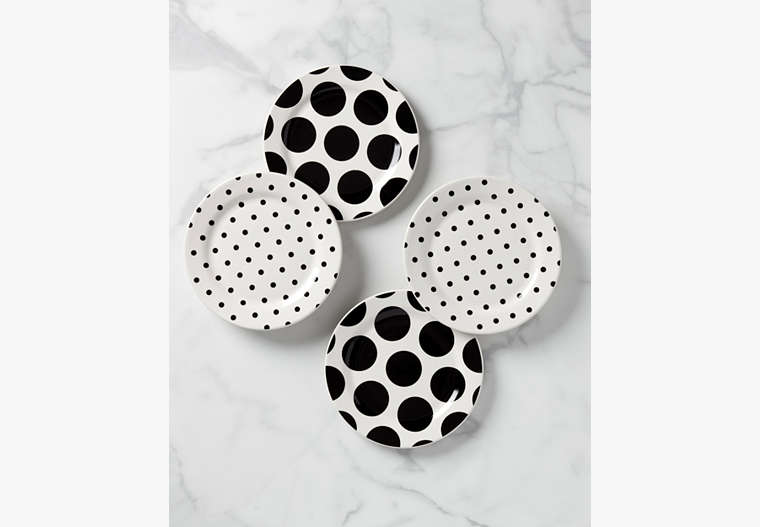 Kate Spade,On The Dot 4-piece Accent Plate Set,White image number 0