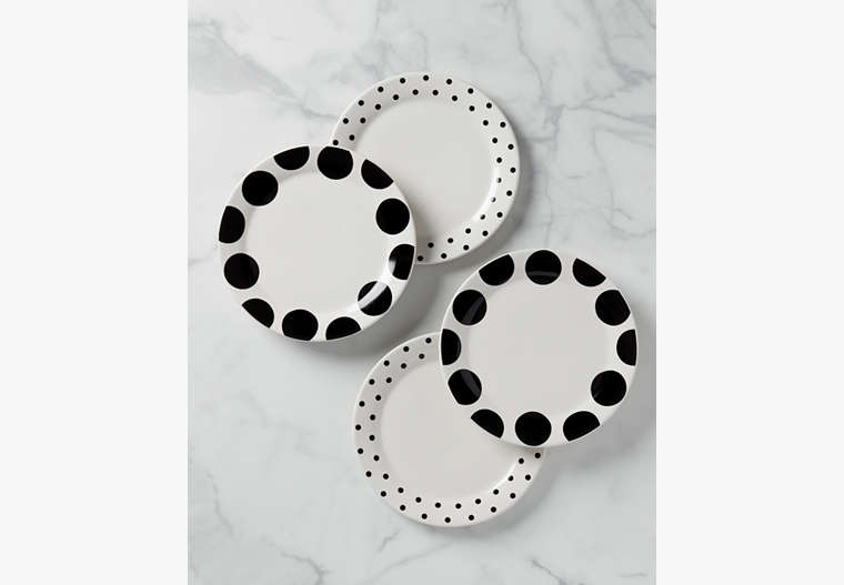 Kate Spade,On The Dot 4-piece Dinner Plate Set,White image number 0