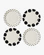 Kate Spade,On The Dot 4-piece Dinner Plate Set,White