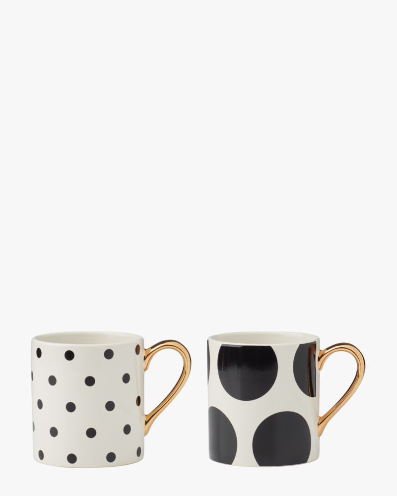 Kate Spade,On The Dot 2-piece Assorted Mug Set,Mug,Stoneware,Set,
