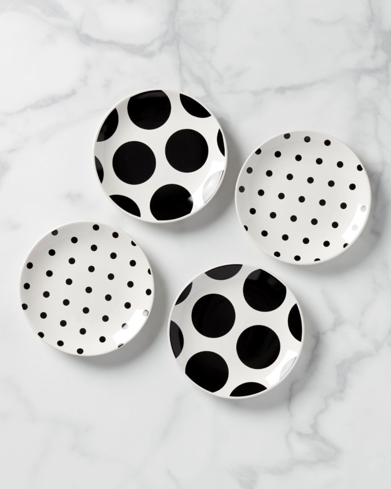 Lot 54, Kate Spade White, Black Polka Dot Towels, 8 piece set, 4