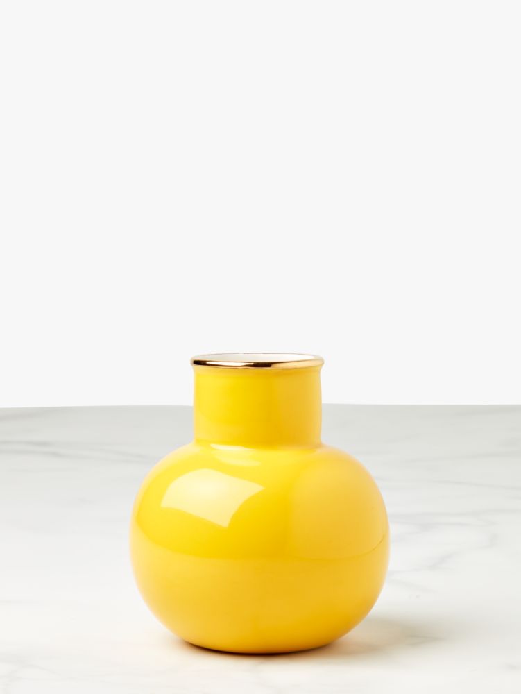 Kate Spade,Make It Pop Posy Vase,Yellow