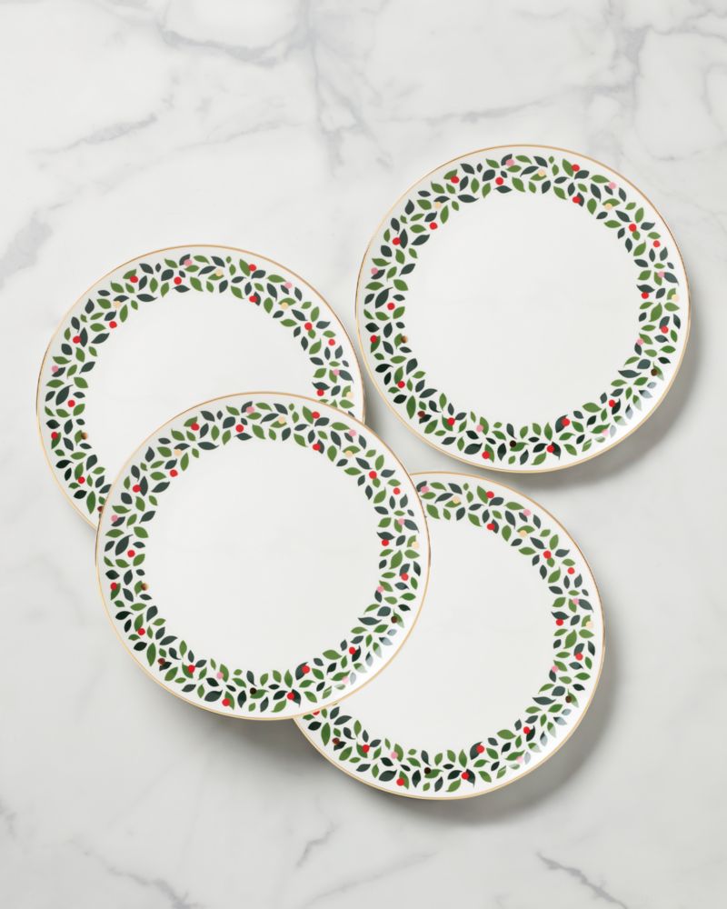 Kate Spade,Evergreen 4-piece Dinner Plate Set,