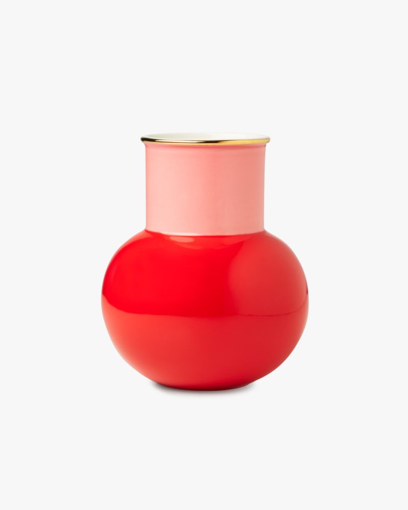 Kate Spade,Make It Pop Bouquet Vase,Table Vase,Color Block,Gold Embellishment,Multi Color
