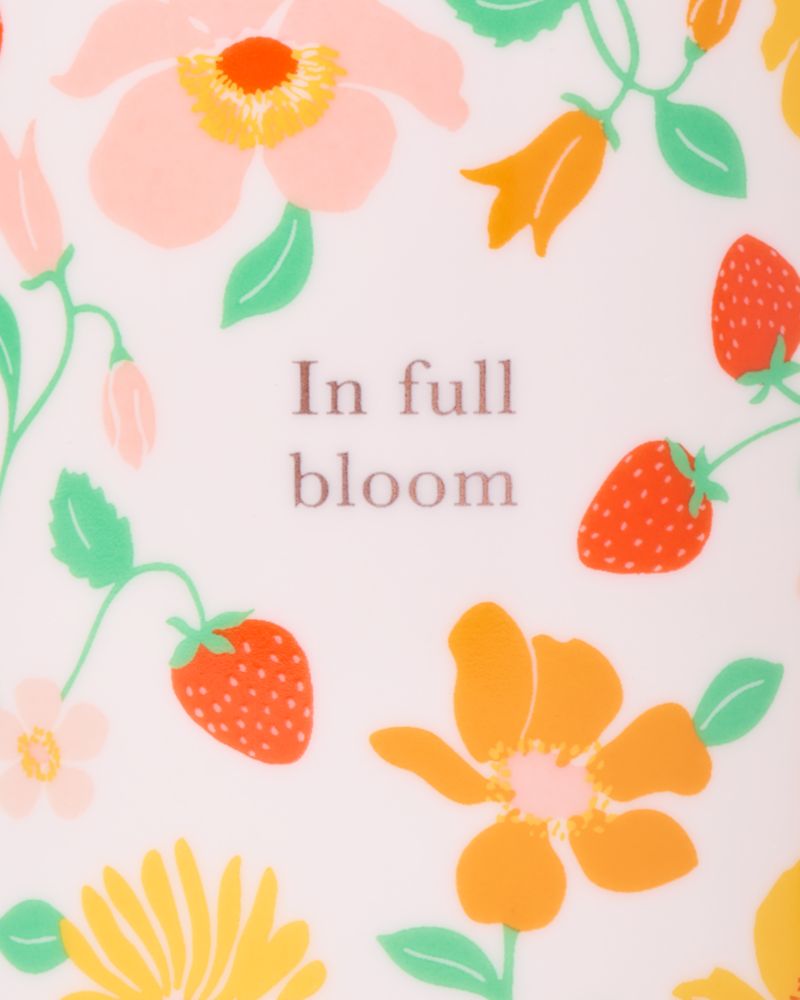 Kate Spade,Strawberry Garden Mug Set,Mug,Crystal,Words,Metallic Band,Gold Embellishment,Set,Multi Color