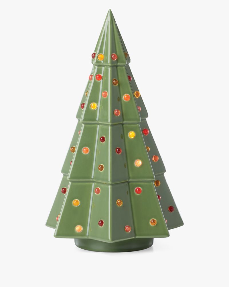 Kate Spade,Evergreen Large Lit Tree Figurine,