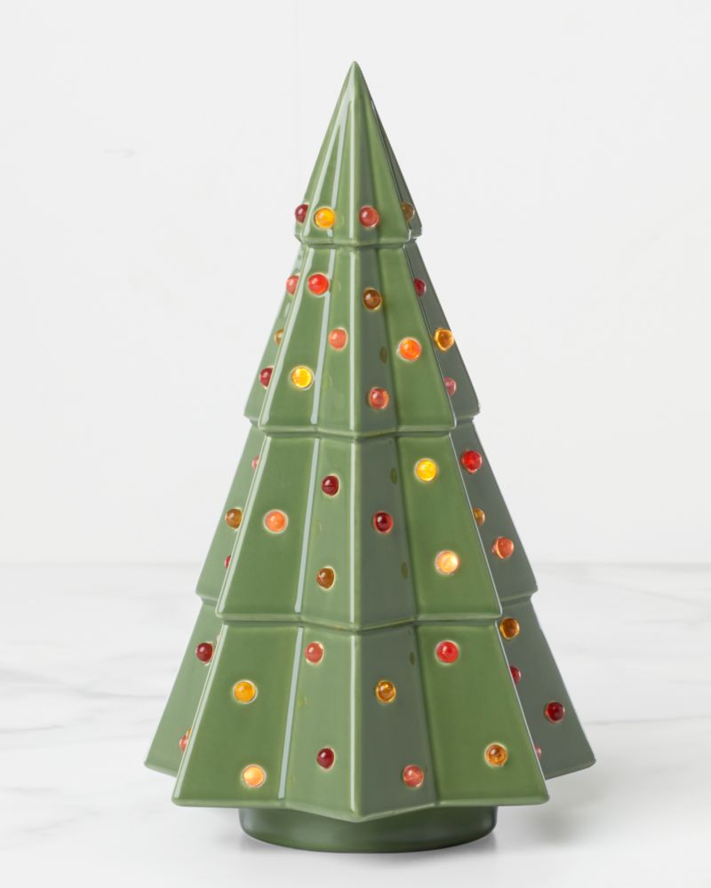 Kate Spade,Evergreen Large Lit Tree Figurine,