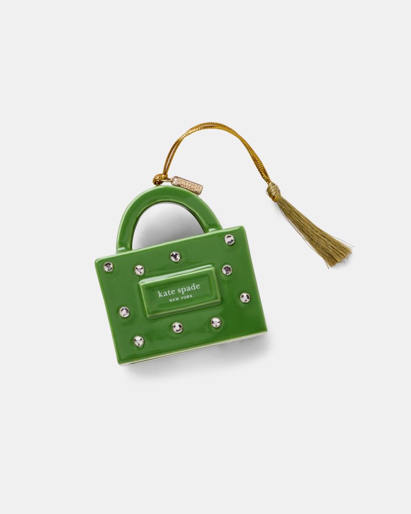 Kate Spade,Green Sam Bag Ornament,