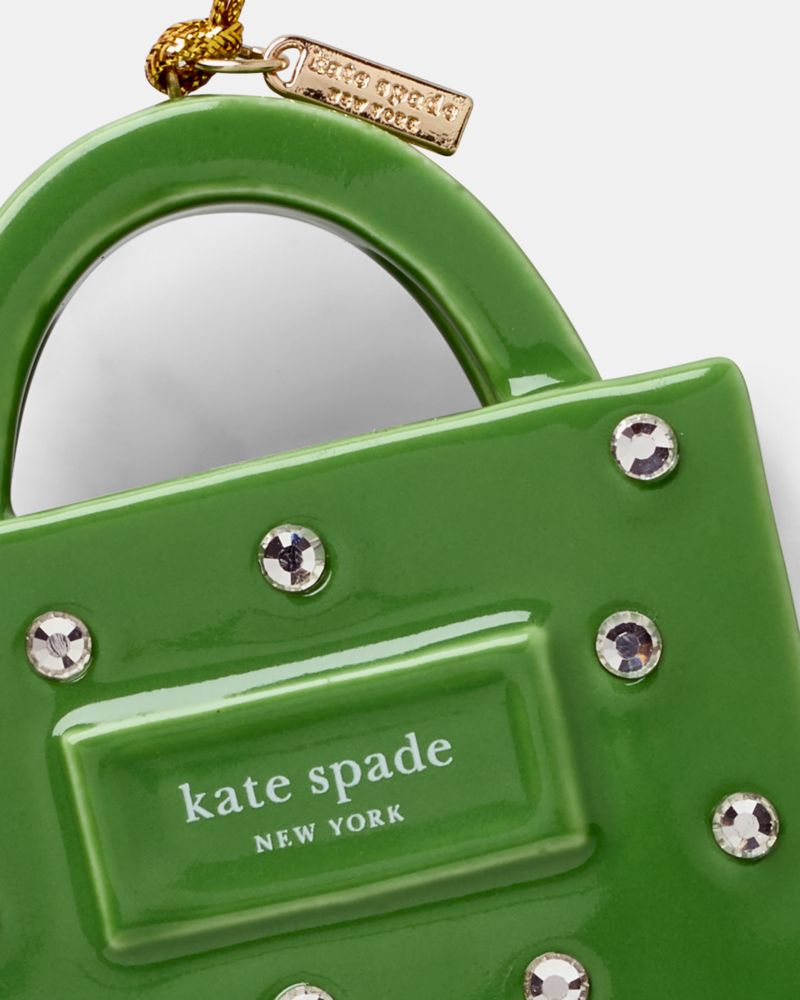 Kate Spade,Green Sam Bag Ornament,