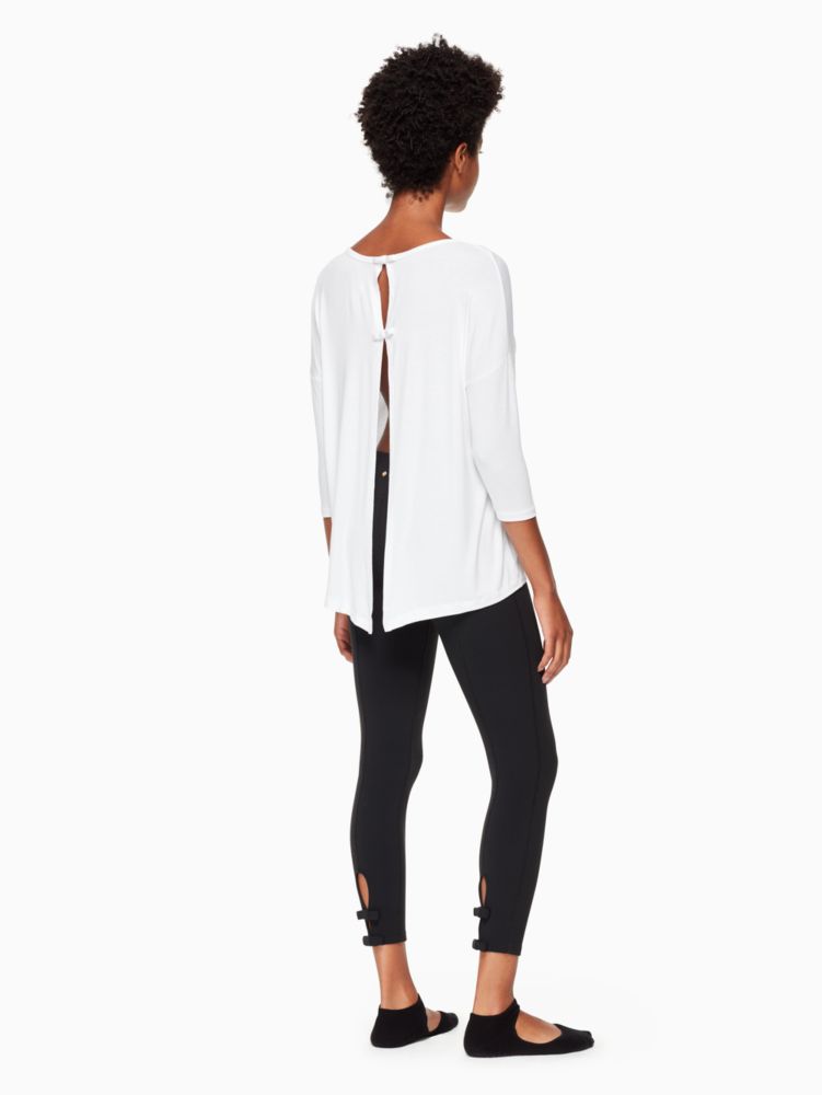 Kate Spade,split keyhole 3/4 sleeve pullover,