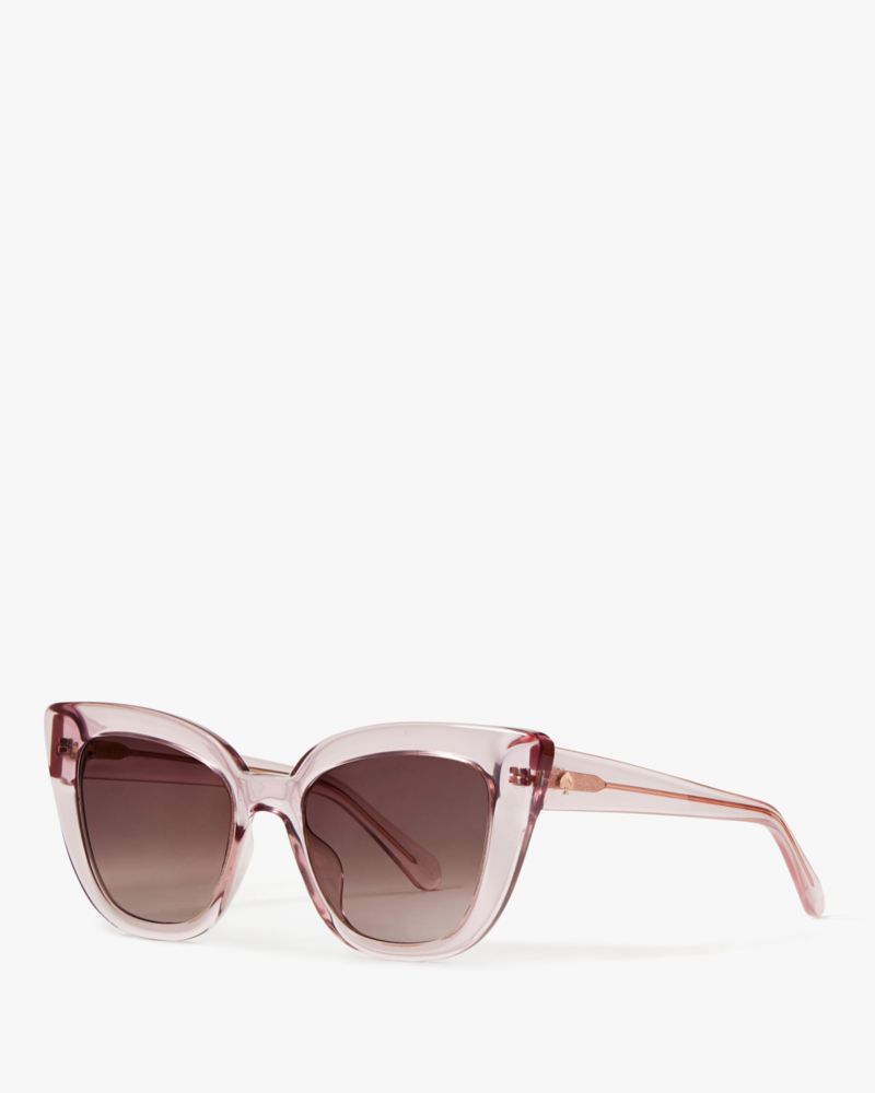 Kate Spade,Mellie Sunglasses,Cat Eye,Logo,Integrated Nose Pads,Casual,Brown