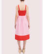 Kate Spade,colorblock poplin dress,Lava Red