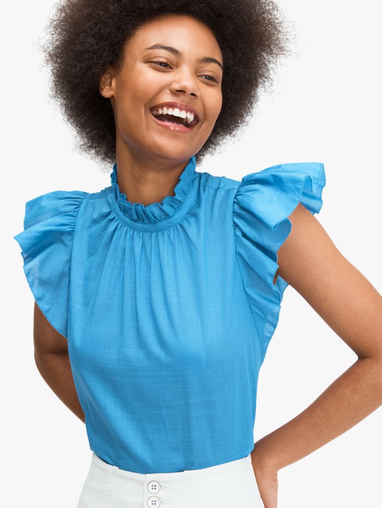 Solid High-neck Top, , Product