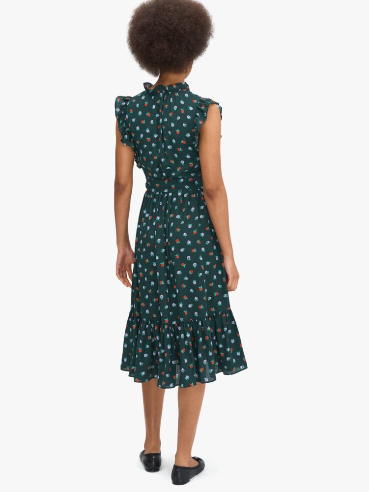 Kate Spade,blackberry ruffle wrap dress,Pine Grove