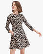 Kate Spade,forest feline jacquard dress,Silt