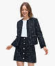 Kate Spade,embellished tweed jacket,jackets & coats,Black / Glitter
