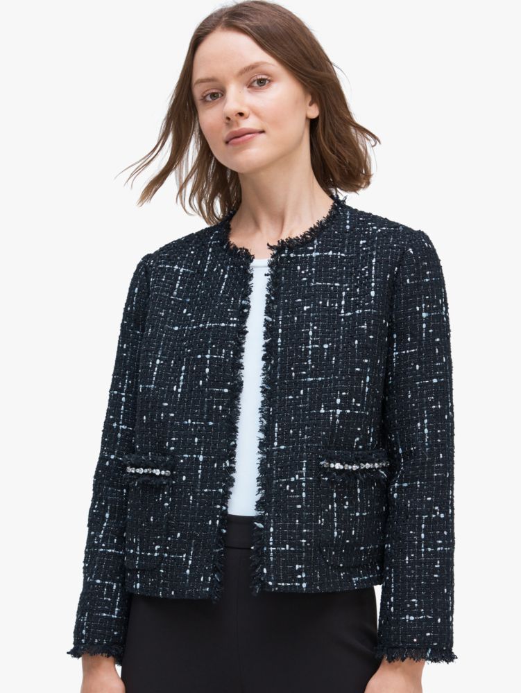 Kate spade tweed on sale coat