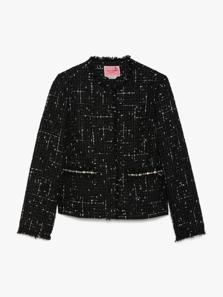 Kate Spade,Embellished Tweed Jacket,