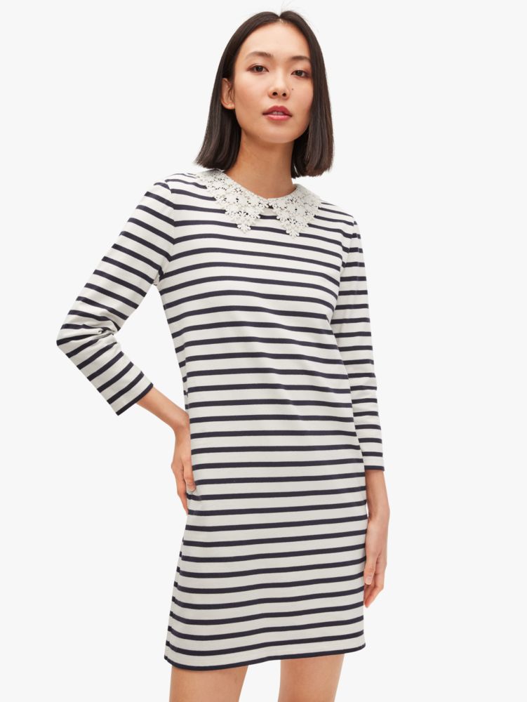 Lace Collar Striped Tee Dress | Kate Spade Surprise