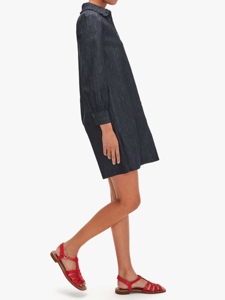 Kate Spade,ruffle denim shirtdress,dresses & jumpsuits,