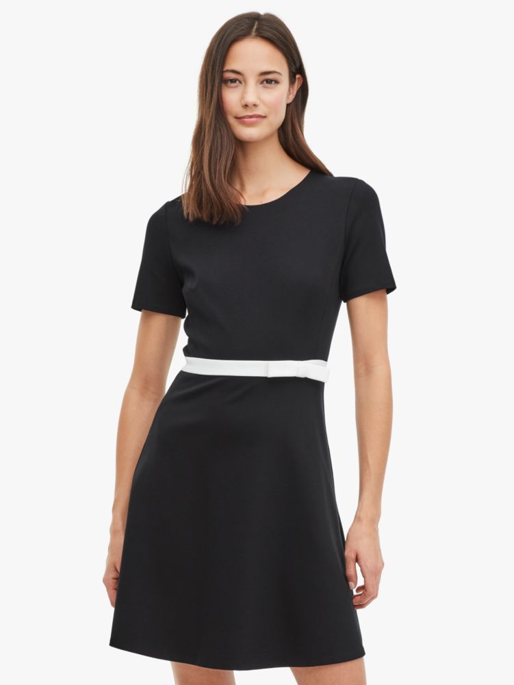 Kate Spade,bow-waist ponte dress,dresses & jumpsuits,Black