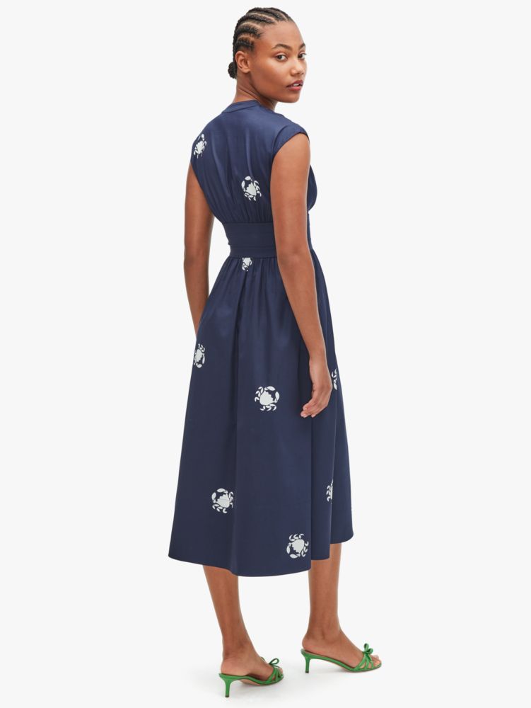 Kate Spade Snappy Poplin Bow Dress in Blue