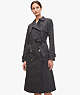Kate Spade,dot trench coat,jackets & coats,Black / Glitter