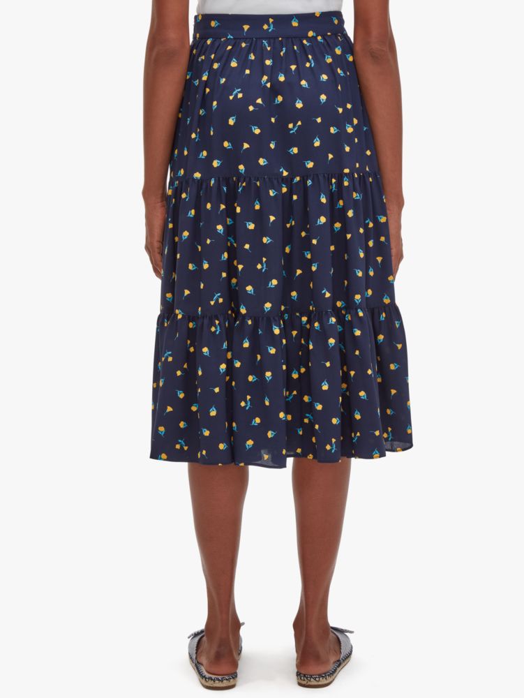 Kate Spade,dainty bloom tiered skirt,skirts,Light Adriatic Blue
