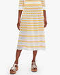 Kate Spade,striped pointelle-knit skirt,skirts,French Cream