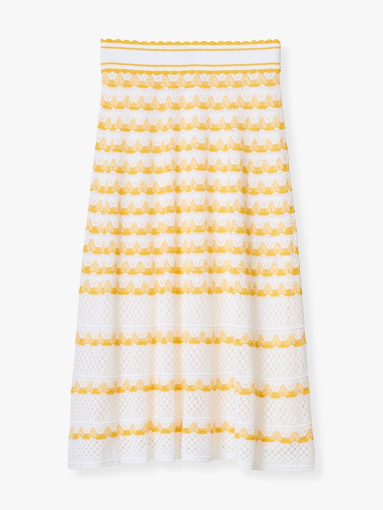 Kate Spade,Striped Pointelle-knit Skirt,