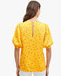 Kate Spade,dainty bloom top,tops & blouses,Marigold