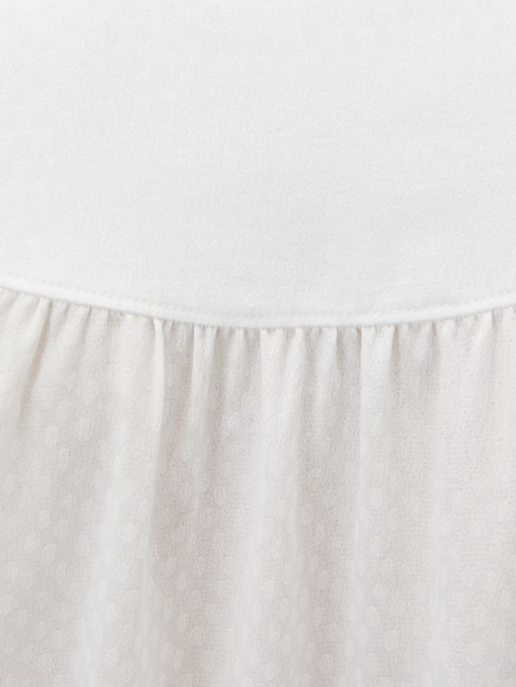 Kate Spade,fluid jacquard top,tops & blouses,French Cream