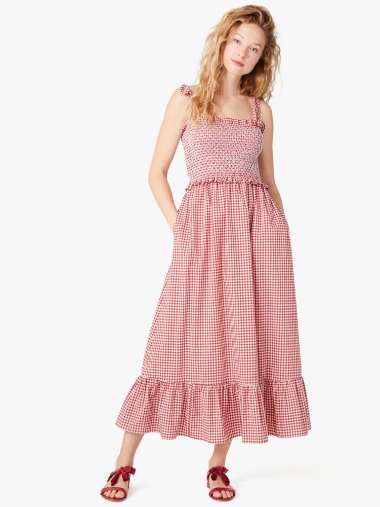 Mini Gingham Smocked Bodice Dress Kate Spade Outlet