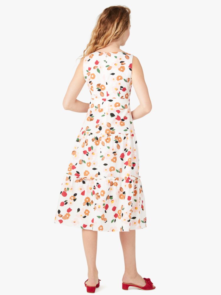 Kate Spade,botanical garden tiered dress,Cream