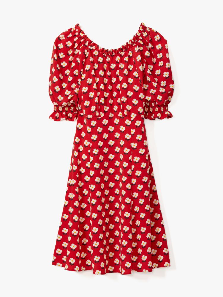 Kate Spade,block flower fluid dress,dresses & jumpsuits,