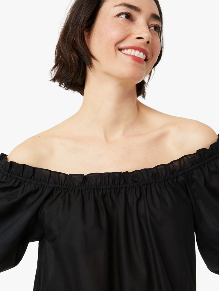 Kate Spade,broderie anglaise midi dress,Black/Glitter