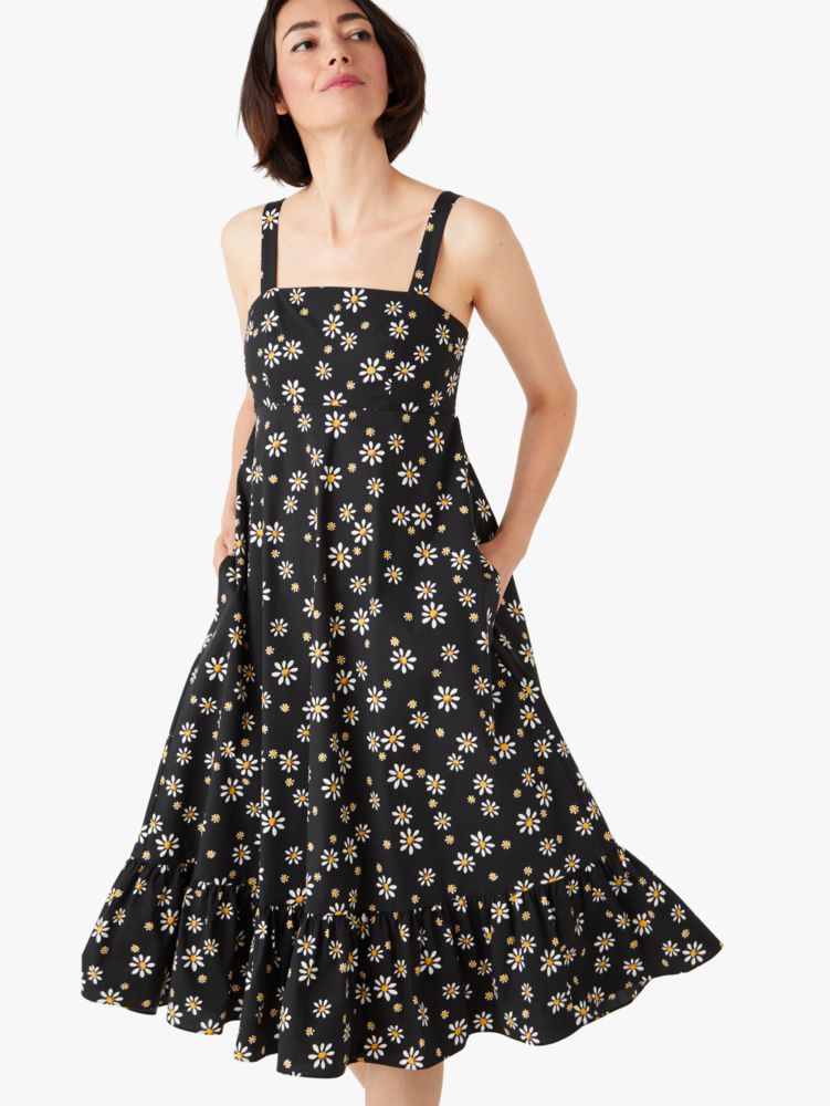 Kate Spade,daisy dots al fresco midi dress,Black/Glitter