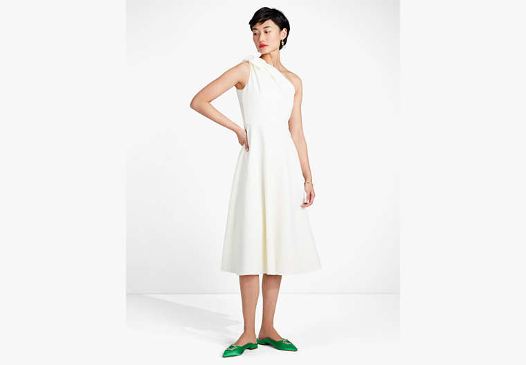 Kate Spade,Twill One-Shoulder Dress,dresses & jumpsuits,Cocktail,French Cream