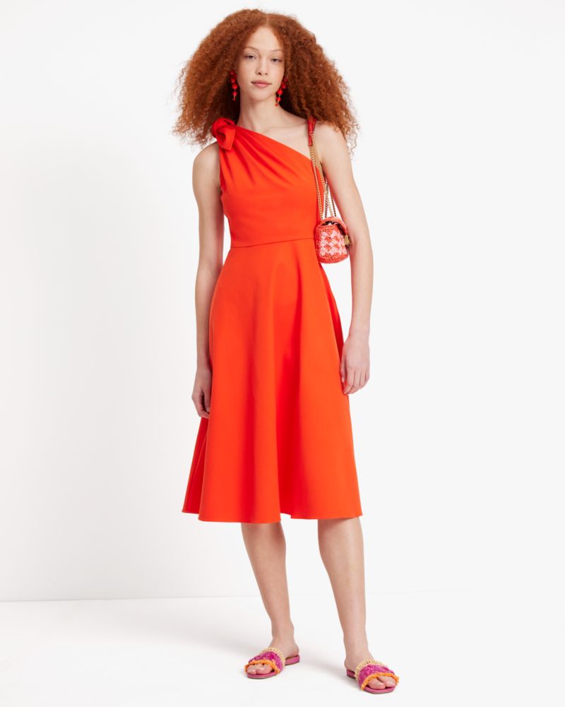 Kate Spade,Twill One-shoulder Dress,