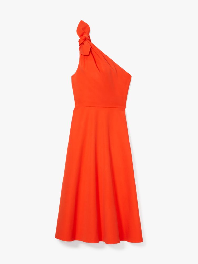 Kate Spade,Twill One-Shoulder Dress,dresses & jumpsuits,Cocktail,Ladybug