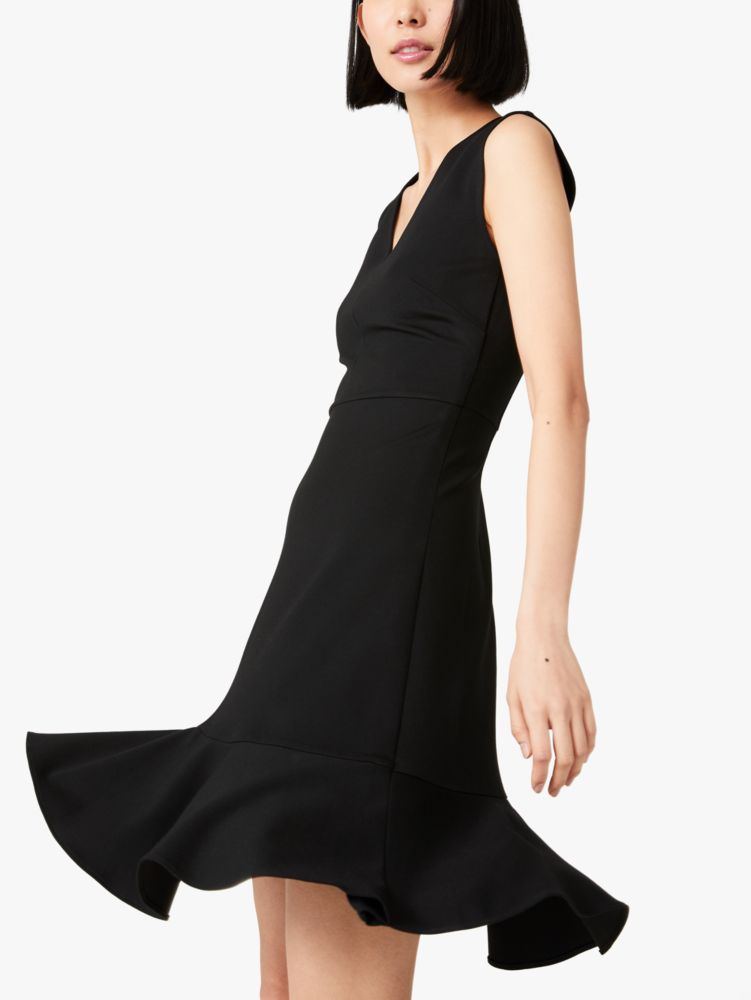 Flounce Hem Ponte Dress