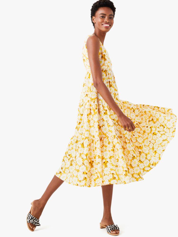 Kate Daisy Poplin Vineyard Midi Dress Kate Spade New York