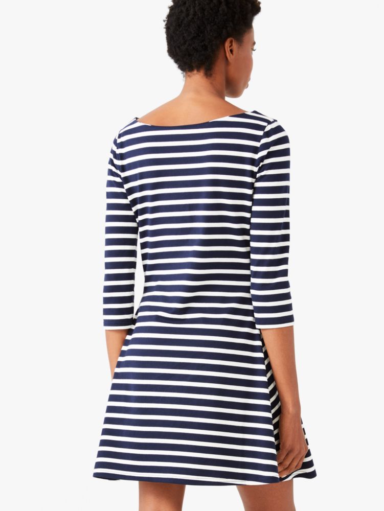 Striped Fit-and-flare Dress, , Product
